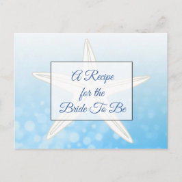 Ein Rezept für die Bride Wedding Recipe Karte