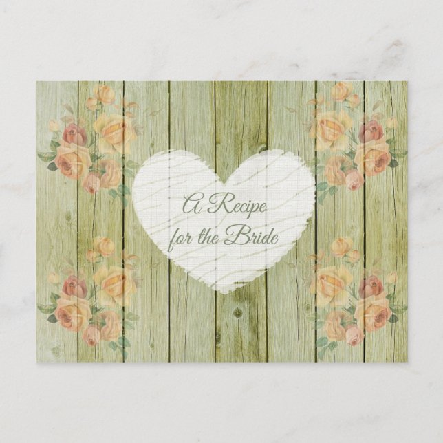 Ein Rezept für die Bride Wedding Recipe Karte (Vorderseite)