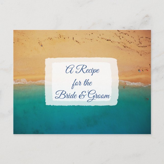 Ein Rezept für die Bride Wedding Recipe Karte (Vorderseite)