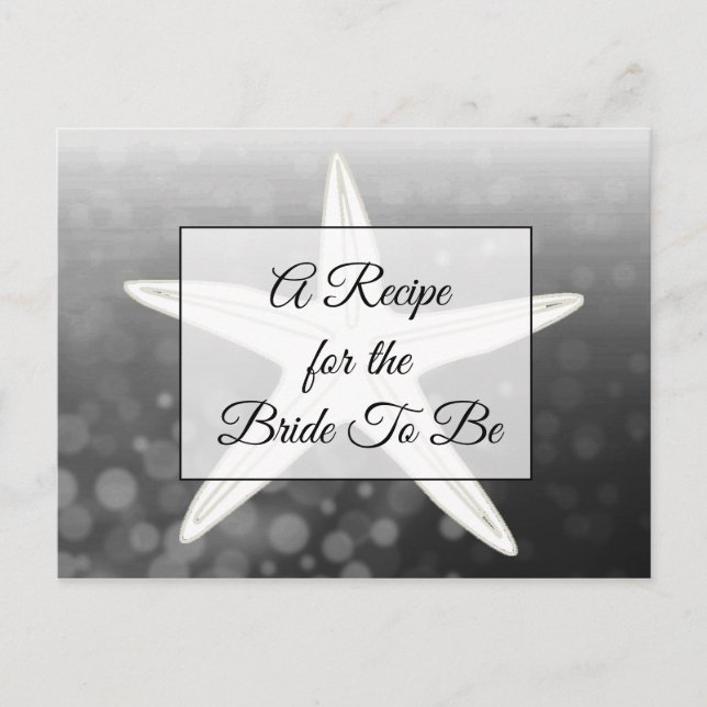 Ein Rezept für die Bride Wedding Recipe Karte (Vorderseite)