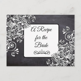 Ein Rezept für die Bride Wedding Recipe Karte