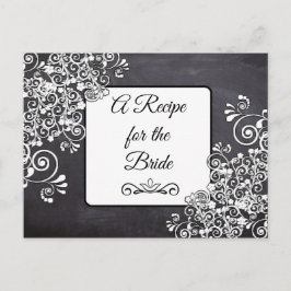 Ein Rezept für die Bride Wedding Recipe Karte