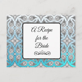 Ein Rezept für die Bride Wedding Recipe Karte