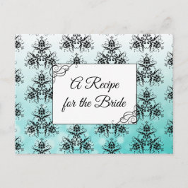 Ein Rezept für die Bride Wedding Recipe Karte