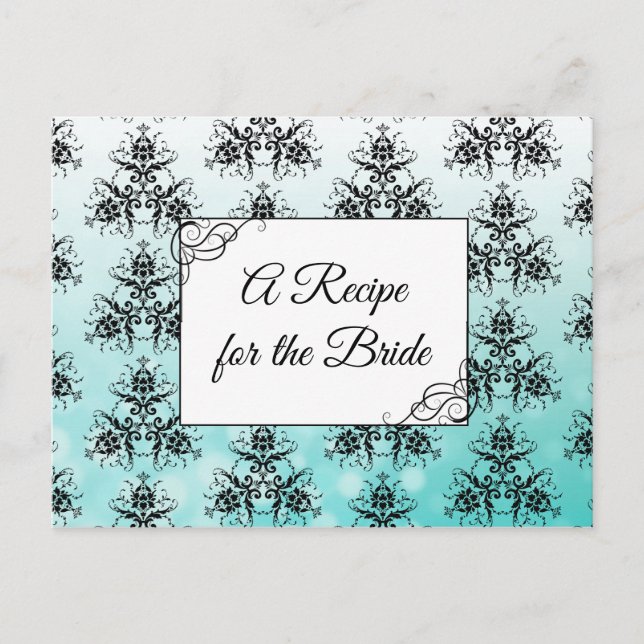 Ein Rezept für die Bride Wedding Recipe Karte (Vorderseite)