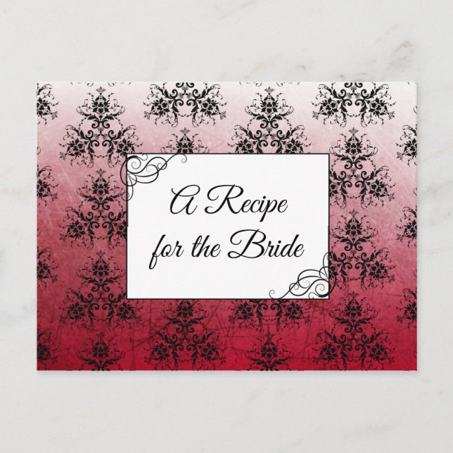 Ein Rezept für die Bride Wedding Recipe Karte (Vorderseite)