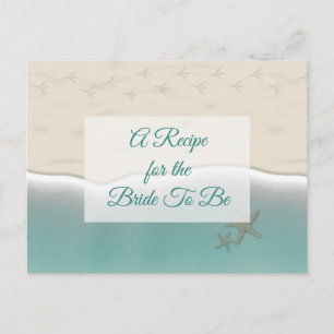 Ein Rezept für die Bride Wedding Recipe Karte
