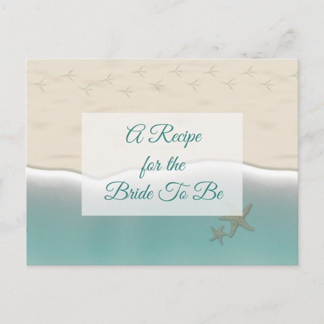 Ein Rezept für die Bride Wedding Recipe Karte (Vorderseite)