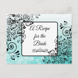 Ein Rezept für die Bride Wedding Recipe Karte