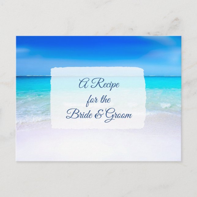 Ein Rezept für die Bride Wedding Recipe Karte (Vorderseite)