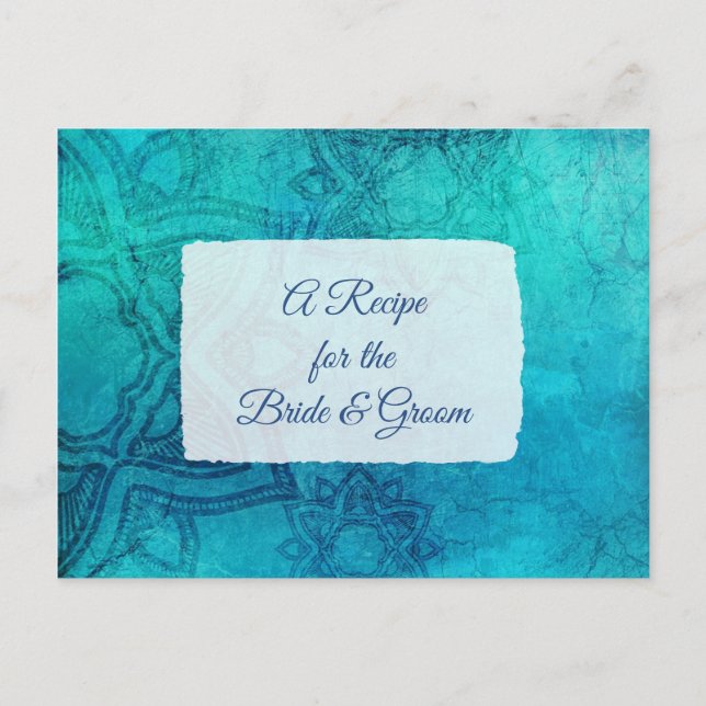 Ein Rezept für die Bride Wedding Recipe Karte (Vorderseite)