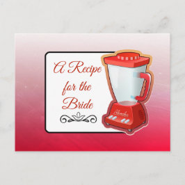 Ein Rezept für die Bride Wedding Recipe Karte