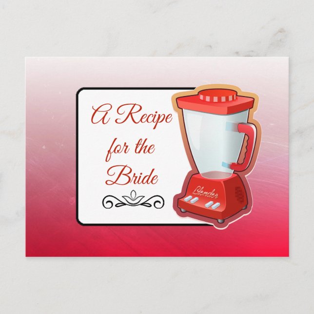 Ein Rezept für die Bride Wedding Recipe Karte (Vorderseite)