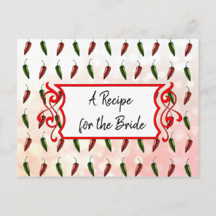 Ein Rezept für die Bride Wedding Recipe Karte