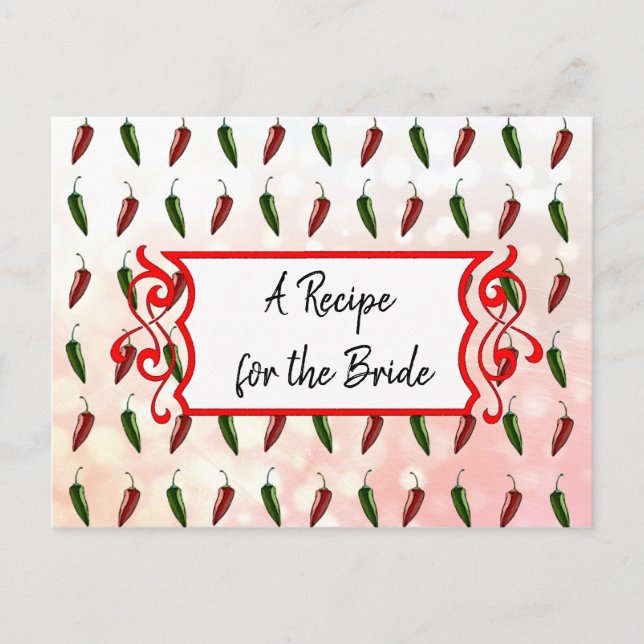 Ein Rezept für die Bride Wedding Recipe Karte (Vorderseite)