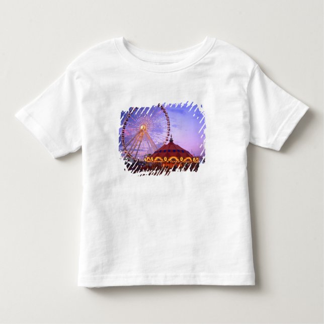 Ein Riesenrad und Karussell am Navy Pier in Kleinkind T-shirt (Vorderseite)