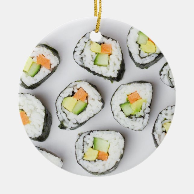 Ein Riesenweihnachtsfest Sushi-Spaß Keramik Ornament (Vorne)