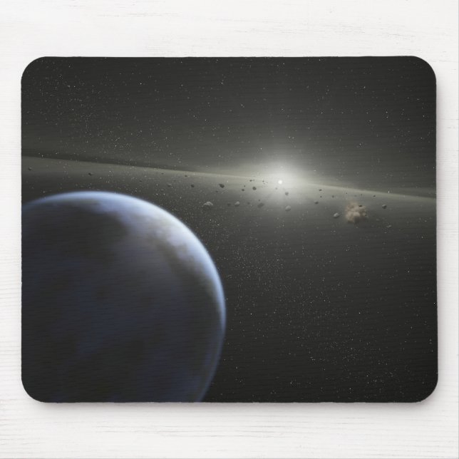 Ein riesiger Asteroidengürtel in Umlaufbahn um ein Mousepad (Vorne)