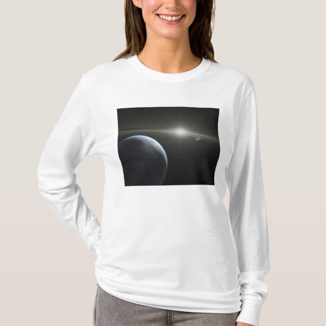 Ein riesiger Asteroidengürtel in Umlaufbahn um ein T-Shirt (Vorderseite)