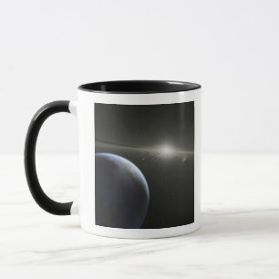 Ein riesiger Asteroidengürtel in Umlaufbahn um ein Tasse
