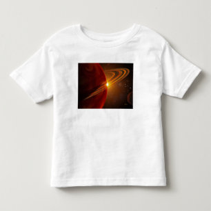 Ein riesiger Planet, der das Sonne ähnliche Stern Kleinkind T-shirt
