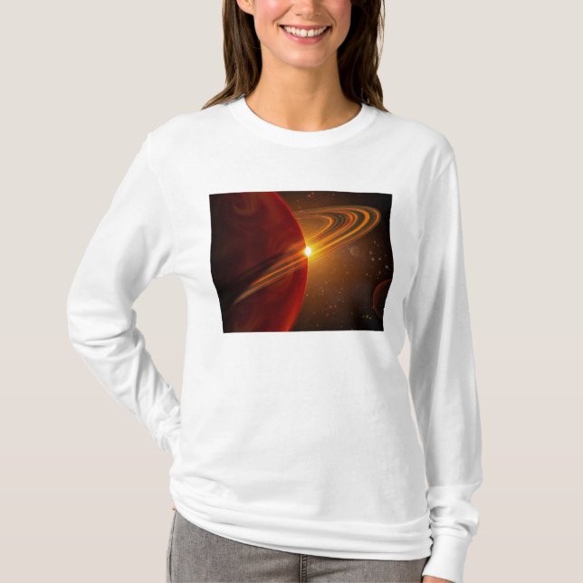 Ein riesiger Planet, der den sonnenähnlichen Stern T-Shirt (Vorderseite)