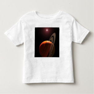 Ein riesiger Planet, der einen roten Zwerg umkreis Kleinkind T-shirt