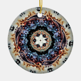 Ein Ring aus Feuer (farbiges Muster) Keramik Ornament