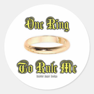 Ein Ring zur Regel für mich Runder Aufkleber