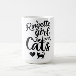 Ein Ringette Girl, das Katzen Liebe Kaffeetasse