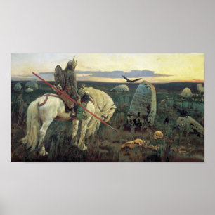 Ein Ritter an der Kreuzung Poster