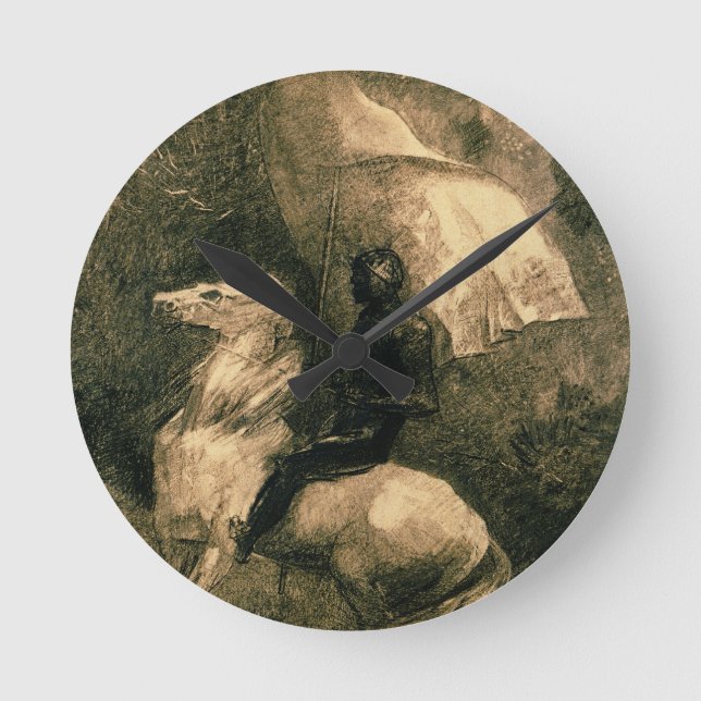 Ein Ritter, c.1885 Runde Wanduhr (Vorderseite)