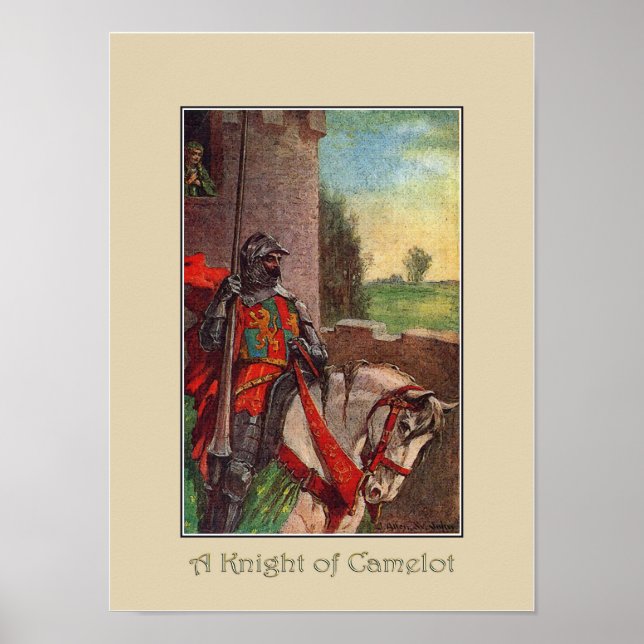Ein Ritter Camelot Art Print Poster (Vorne)
