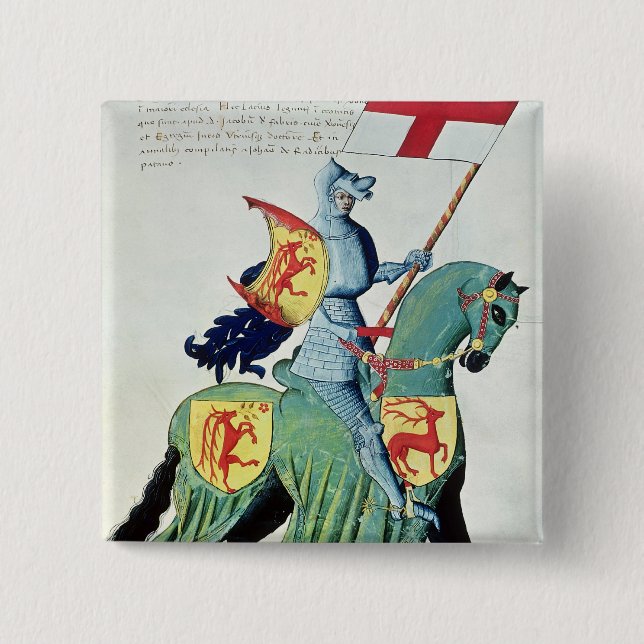 Ein Ritter, der die Arme von Verona trägt Button (Vorderseite)
