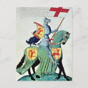 Ein Ritter, der die Arme von Verona trägt Postkarte
