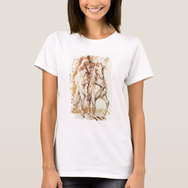 Ein Ritter in der Rüstung (Stift und Tinte auf Pap T-Shirt (Vorderseite)