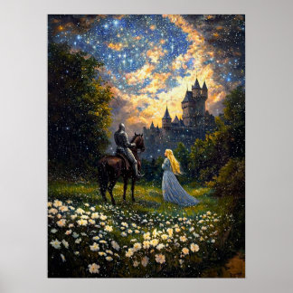 Ein Ritter und sein geheimes Treffen der Prinzessi Poster