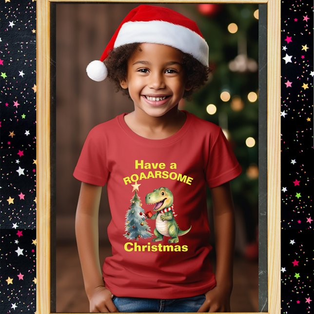 Ein Roarsome Weihnachten, ein lustiges Dinasaur Ts T-Shirt (Von Creator hochgeladen)