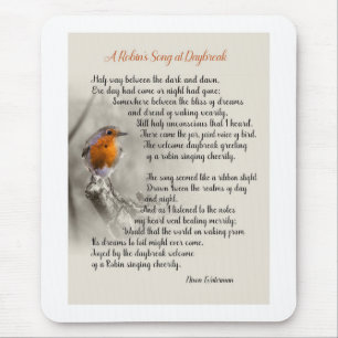 Ein Robin's Song am Daybreak - Gedicht von N. Wate Mousepad