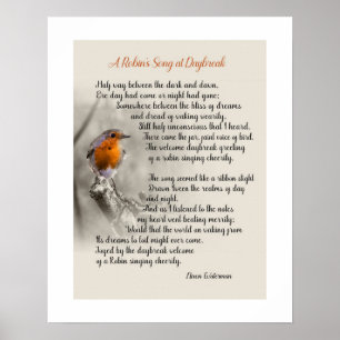 Ein Robin's Song am Daybreak - Gedicht von N. Wate Poster