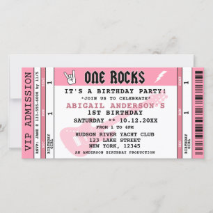 EIN ROCKKONZERT-TICKET ZUM 1. GEBURTSTAG EINLADUNG