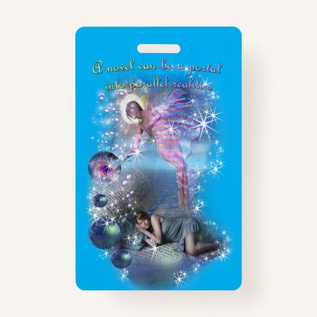 Ein Roman kann ein Portal in parallele Realitäten  Ausweis (Vorderseite)