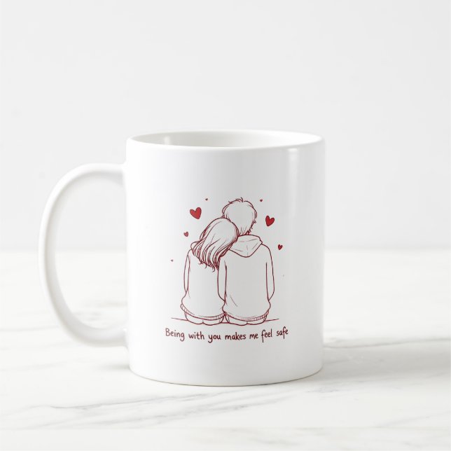 Ein romantisches Geschenk für Ihre bedeutenden and Kaffeetasse (Links)