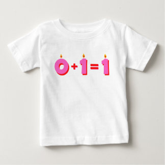 Ein rosa 1. Geburtstags-Baby-Girl-T - Shirt