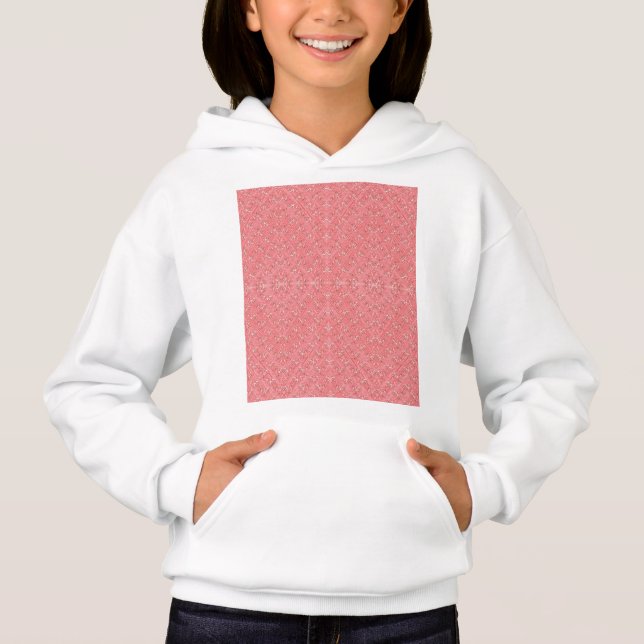 ein rosa Hintergrund mit einem Muster in der Mitte Hoodie (Vorderseite)