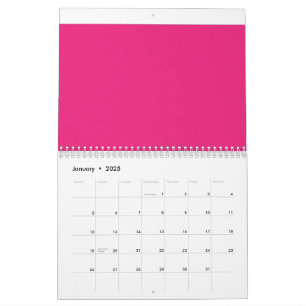 ein rosa Hintergrund mit schwarzem Rand Kalender