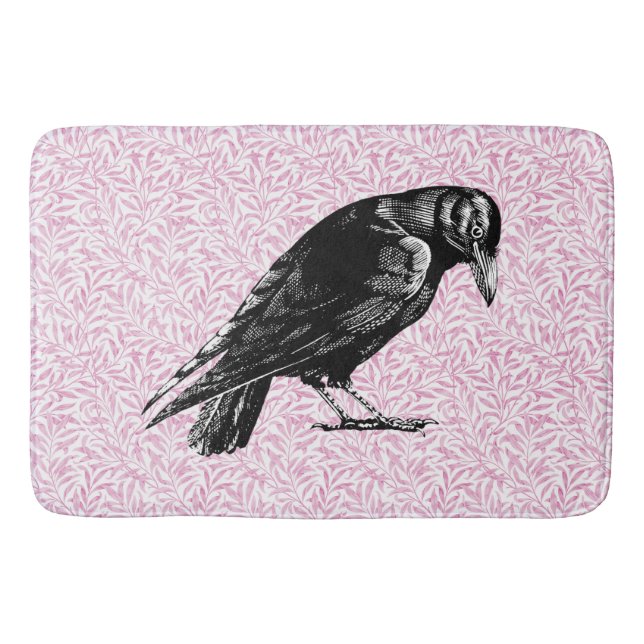 Ein rosa oder schwarz rosa rotes oder rotes Hallow Badematte (Vorderseite)