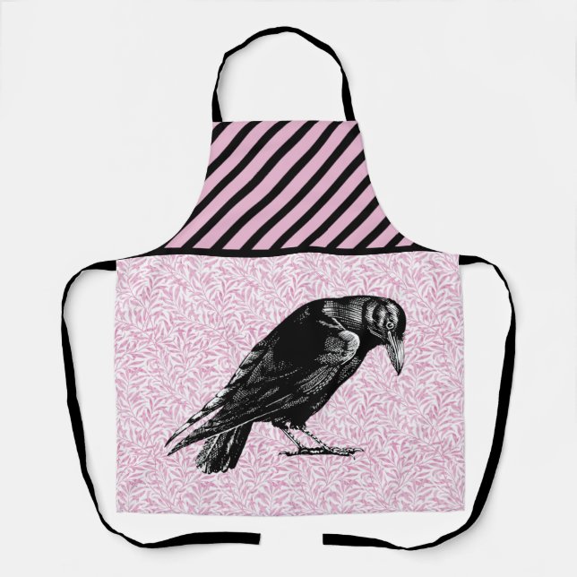 Ein rosa oder schwarz rosa rotes oder rotes Hallow Schürze (Vorderseite)