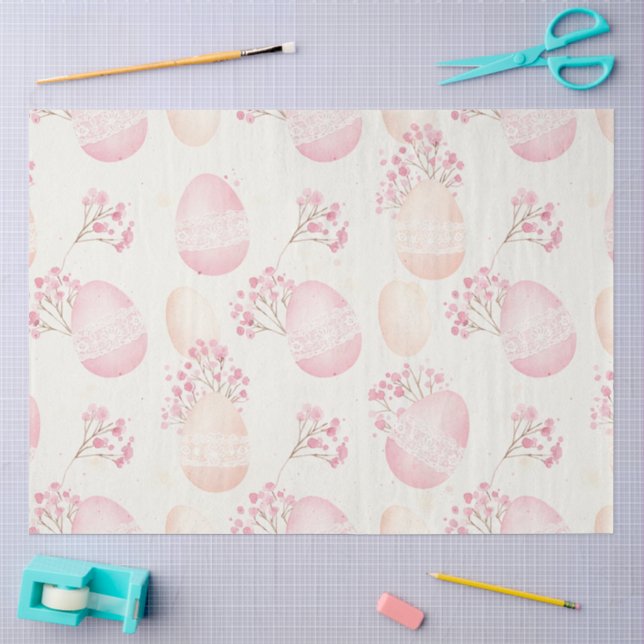 Ein rosa Ostern-Serien-Design #10 Seidenpapier (Basteln)