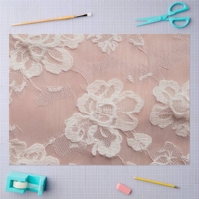 Ein rosa Spitzen-Serien-Design #10 Seidenpapier (Basteln)